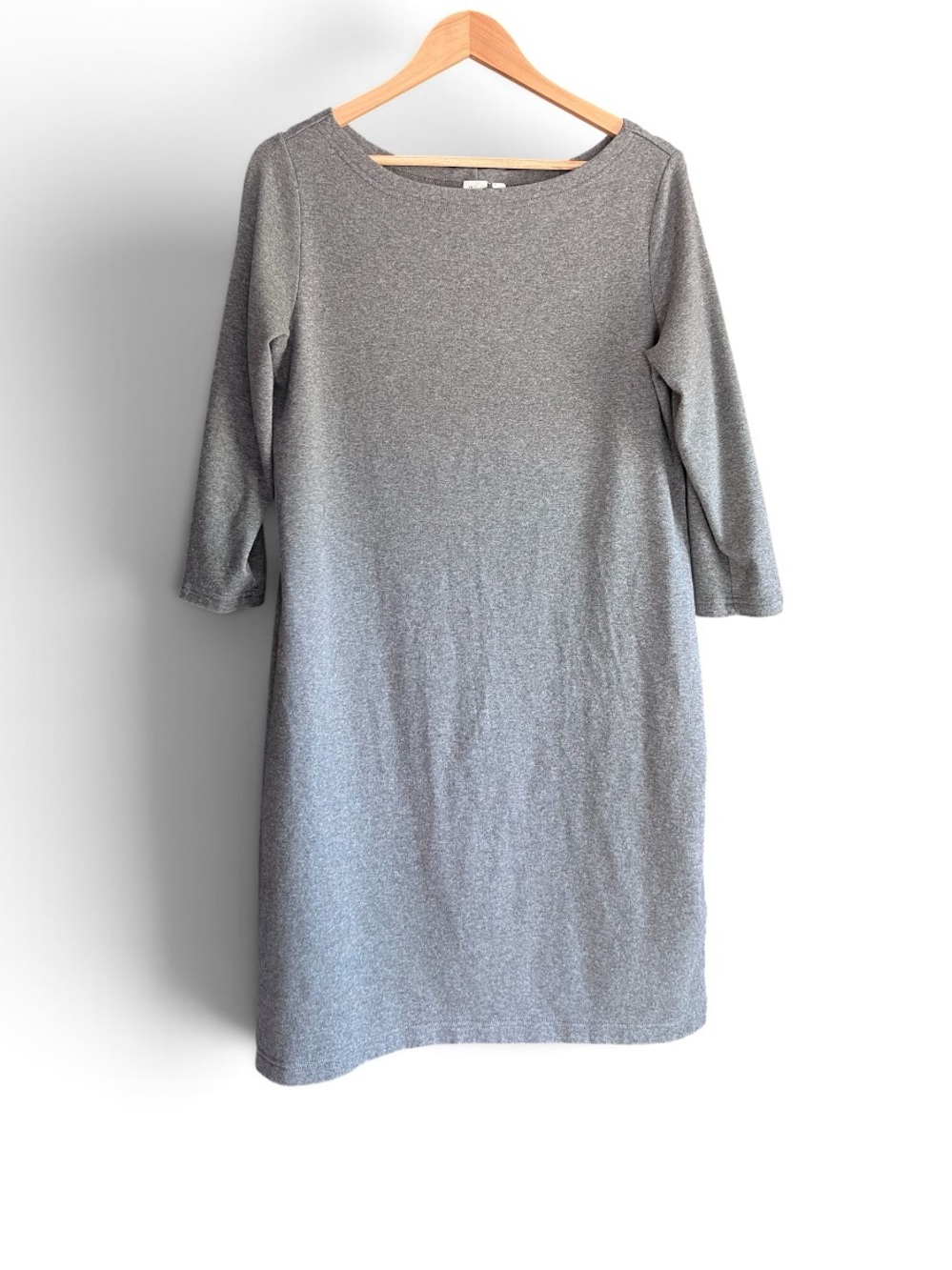 GAP Gray 3/4 Sleeve Knit Dress Size XL - Picture 3 of 5